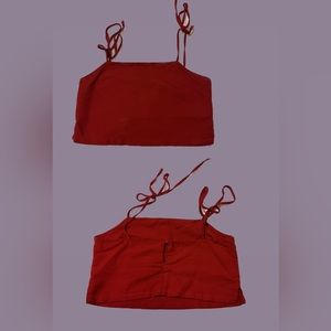 Brandy Melville red crop top